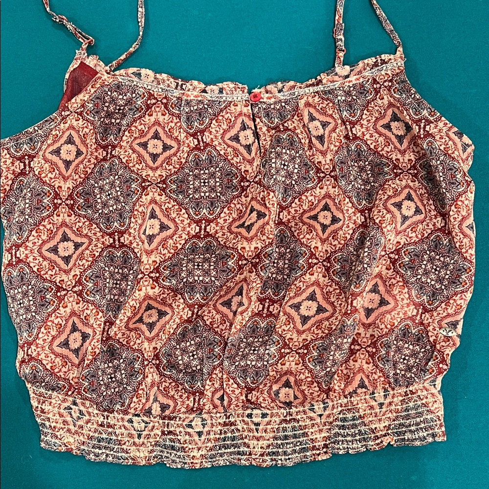 American Girl Red and Cream Patterned Camisole